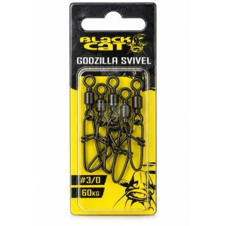 Вирбел с карабина Black Cat Godzilla Swivel 3/0 – 60 kg – 5 бр.