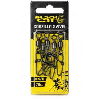 Вирбел с карабина Black Cat Godzilla Swivel 4/0 – 70 kg – 5 бр.