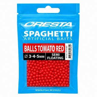 Cresta Spaghetti Balls Tomato Red Semi Floating 3-4-5mm