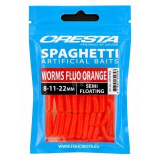 Cresta Spaghetti Worms Fluo Orange 8-11-22mm – Полуплаваща Изкуствена Стръв