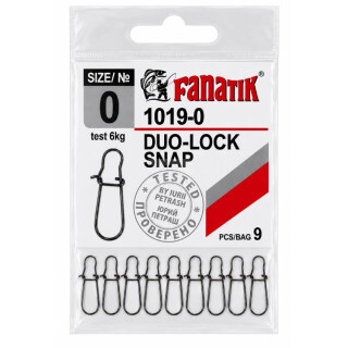 Карабинки Fanatik Duo-Lock Snap #0 – 6 kg – 9 бр.