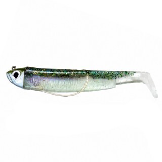 Fiiish Black Minnow No1 Combo Jig Head 3g + 2 Lure Bodies 7cm Ghost Minnow