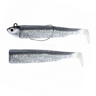 Fiiish Black Minnow No1 Combo Jig Head 4.5g + 2 Lure Bodies 7cm Silver Strike