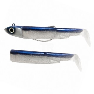 Fiiish Black Minnow No1 Combo Jig Head 6g + 2 Lure Bodies 7cm Electric Blue