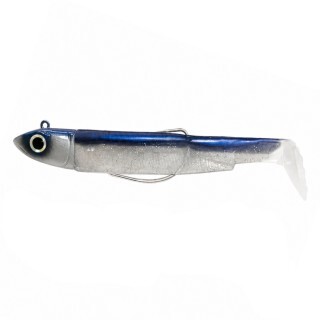Fiiish Black Minnow No1 Combo Jig Head 6g + 2 Lure Bodies 7cm Electric Blue