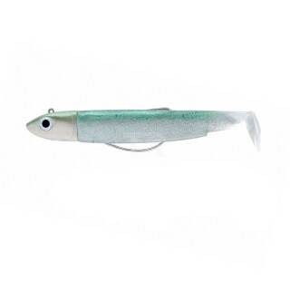 Fiiish Black Minnow No1 Combo Jig Head 6g + 2 Lure Bodies 7cm Green Glitter