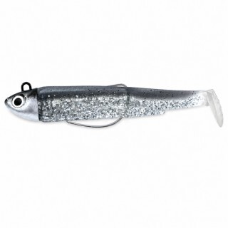Fiiish Black Minnow No1 Double Combo 2 Jig Heads 4.5g 2 Lure Bodies 7cm Lime Juice Silver Strike