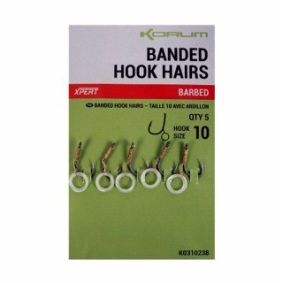 Куки с ластик KORUM Banded Hook Hairs