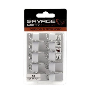 Куки SAVAGE GEAR SGY 2X Treble Hooks