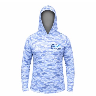 Слънцезащитна блуза LAST CAST Camo Fish Mesh Hoodie