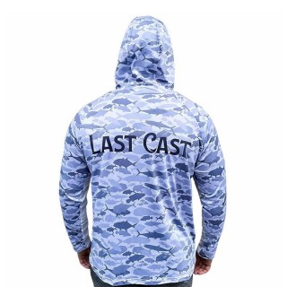 Слънцезащитна блуза LAST CAST Camo Fish Mesh Hoodie