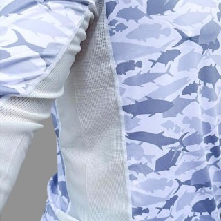 Слънцезащитна блуза LAST CAST Camo Fish Mesh Hoodie