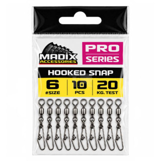Вирбел с карабина Madix Hooked Snap #6 – 20 kg – 10 бр.