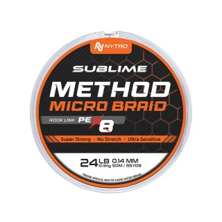 NYTRO SUBLIME PE-X8 Method Microbraid Hook Link, 50m - Плетено влакно за поводи