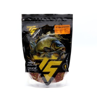 Пелети за метод фидер TS fishing METHOD PELLETS, STRAWBERRY & BANANA 4mm 