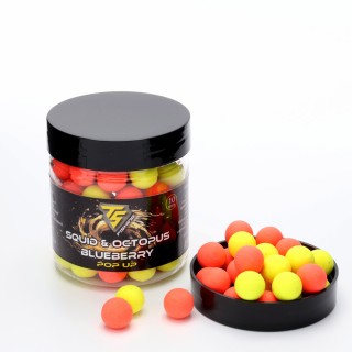 Плуващи Топчета TS fishing POP UP 10mm, SQUID & OKTOPUS, BLUEBERRY