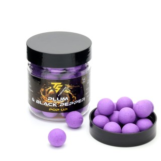 Плуващи Топчета TS fishing POP UP 14mm, Plum & Black Pepper