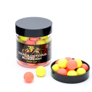 Плуващи Топчета TS fishing POP UP 14mm, SQUID & OKTOPUS, BLUEBERRY