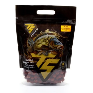 Протеинови топчета TS fishing BOILIES GROUNDBAIT 2.5kg, Strawberry 20mm  