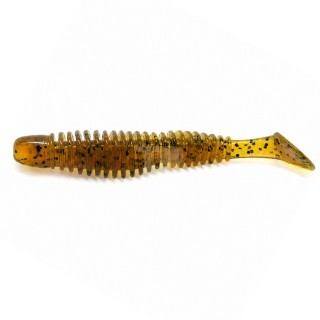 Reins Bubbling Shad 3.0 #429 Motor Oil Pepper 8pcs