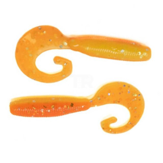Силиконова примамка Reins Fat G-Tail Grub 2.0 50 mm – B49 Chika Orange/Chartreuse Silver Glitter 16 бр.