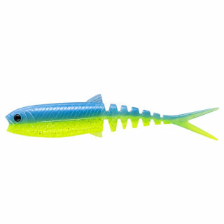 Силиконова Примамка Savage Gear Cannibal Minnow V-Tail 8 cm 3.4 g Blue Chartreuse