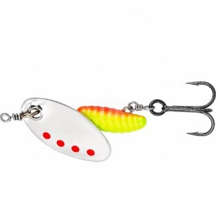 Въртяща Блесна Savage Gear Grub Spinners #2 5.8 g Sinking Silver Red Yellow