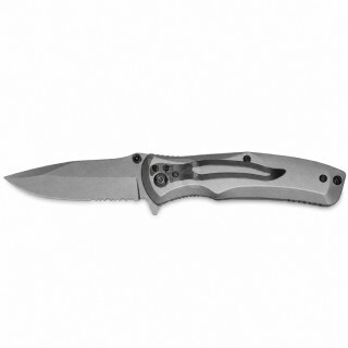 Сгъваем нож Silver Black с частично назъбено острие