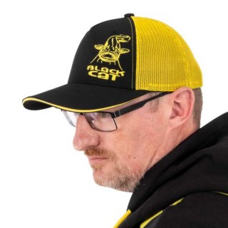 Шапка с козирка BLACK CAT Black/Yellow Trucker Cap