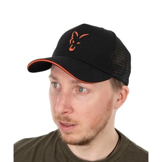 Шапка с козирка FOX Collection Trucker Cap - Black/Orange Line