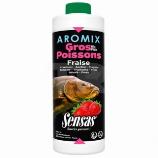 Течен ароматизатор Sensas Aromix Gros Poissons Fraise 500ml