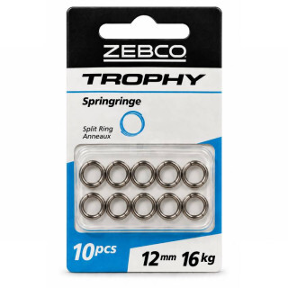 Халки Zebco Trophy Split Ring 12 mm – 16 kg – 10 бр.